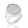 Fresh Water Natural Pearl Gemstone 925 Statement Silver Ring