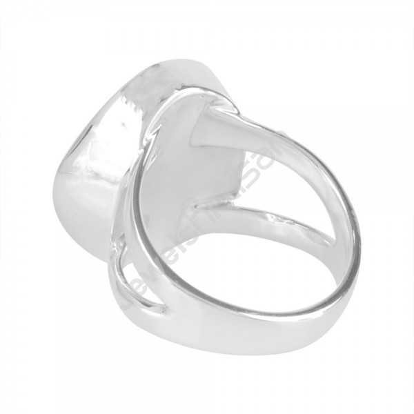 Fresh Water Natural Pearl Gemstone 925 Statement Silver Ring