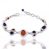 Sponge Coral Bracelet 925 Sterling Silver Bracelet Lapis Lazuli Bracelet