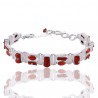 Handcrafted Bracelet Coral Bracelet 925 Sterling Silver Bracelet