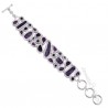 Amethyst Bracelet Charoite Bracelet 925 Sterling Silver Bracelet.