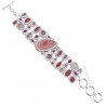 Rodolite Garnet Bracelet Rhodochrosite Bracelet 925 Silver Bracelet