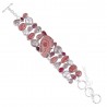 Rodolite Garnet Bracelet Rhodochrosite Bracelet 925 Silver Bracelet