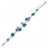 Arizona Turquoise Bracelet 925 Sterling Silver Bracelet Sky Blue Topaz Bracelet