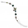 Green Kyanite Bracelet 925 Sterling Silver Bracelet Pyrite Bracelet