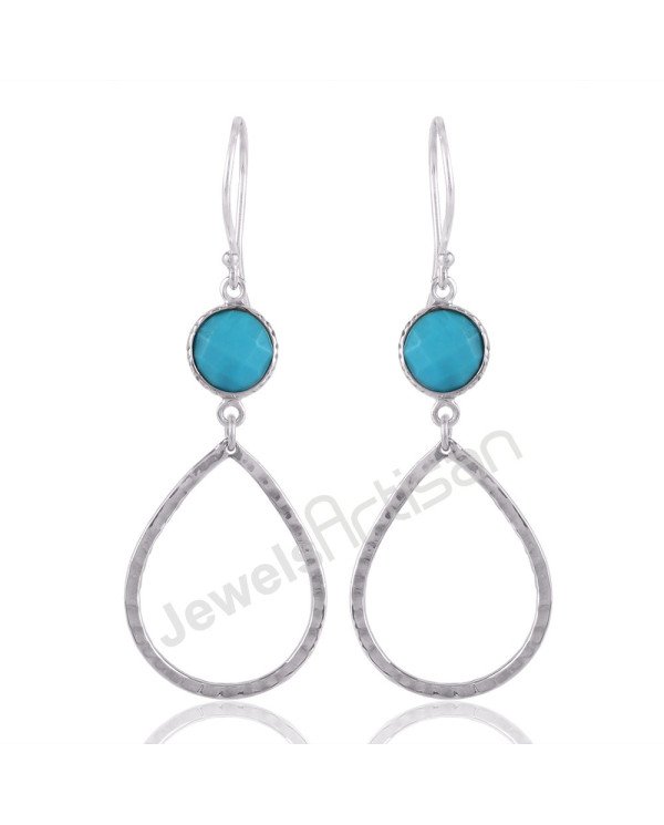 Arizona Turquoise Earrings 925 Sterling Silver Earrings Handmade Earrings