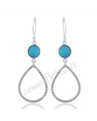 Arizona Turquoise Earrings 925 Sterling Silver Earrings Handmade Earrings