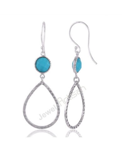 Arizona Turquoise Earrings 925 Sterling Silver Earrings Handmade Earrings