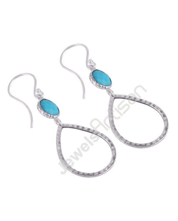 Arizona Turquoise Earrings 925 Sterling Silver Earrings Handmade Earrings