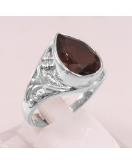 Smoky Quartz 925 Sterling Silver Ring