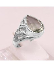 Green Amethyst 925 Sterling Silver Prasiolite Ring