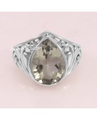 Green Amethyst 925 Sterling Silver Prasiolite Ring