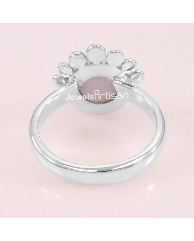 925 Sterling Silver Blue Lace Agate Ring