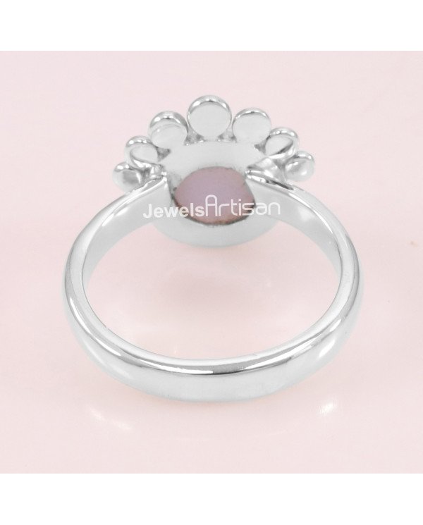 925 Sterling Silver Blue Lace Agate Ring