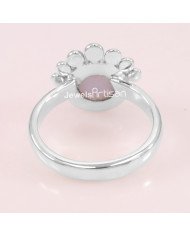 925 Sterling Silver Blue Lace Agate Ring