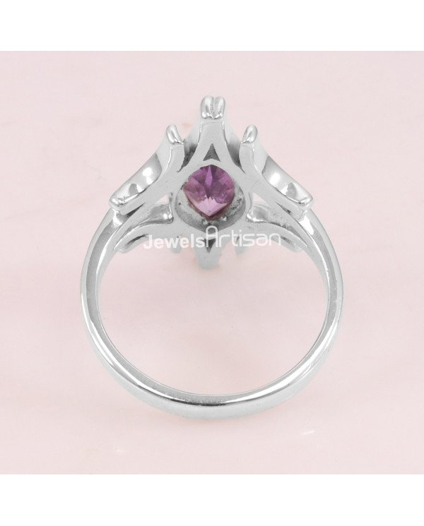 Amethyst 925 Sterling Silver Handcrafted Silver Ring