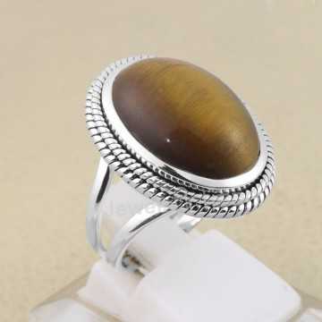 Tiger Eye Gemstone Handmade 925 Solid Sterling Silver Ring
