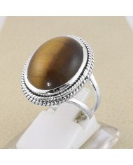 Tiger Eye Gemstone Handmade 925 Solid Sterling Silver Ring
