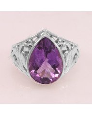 Amethyst 925 Sterling Silver February Birthstone Ring