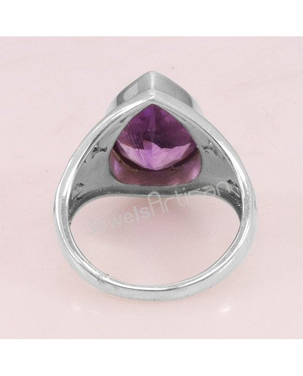 Amethyst 925 Sterling Silver February Birthstone Ring