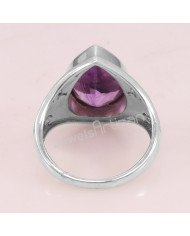 Amethyst 925 Sterling Silver February Birthstone Ring