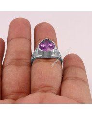 Amethyst 925 Sterling Silver February Birthstone Ring
