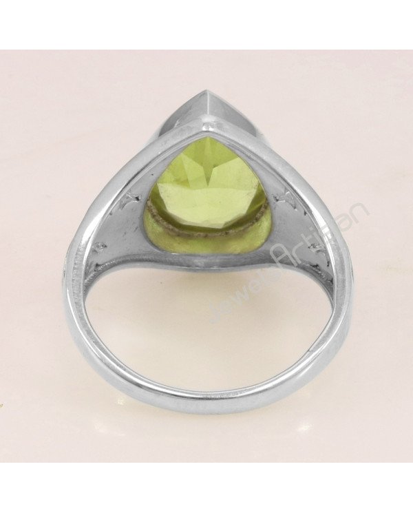 Lemon Quartz 925 Sterling Silver Ring