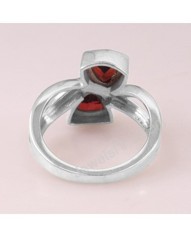 Garnet 925 Sterling Silver Ring January Birthstone Ring
