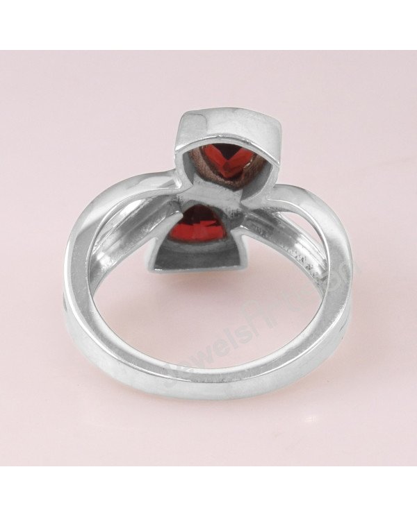 Garnet 925 Sterling Silver Ring January Birthstone Ring