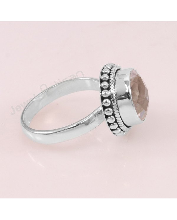 Crystal Quartz 925 Sterling Silver Ring