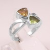 Peridot Ring Citrine Ring August Birthstone Ring Sterling Silver Ring