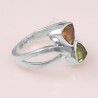 Peridot Ring Citrine Ring August Birthstone Ring Sterling Silver Ring
