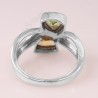 Peridot Ring Citrine Ring August Birthstone Ring Sterling Silver Ring