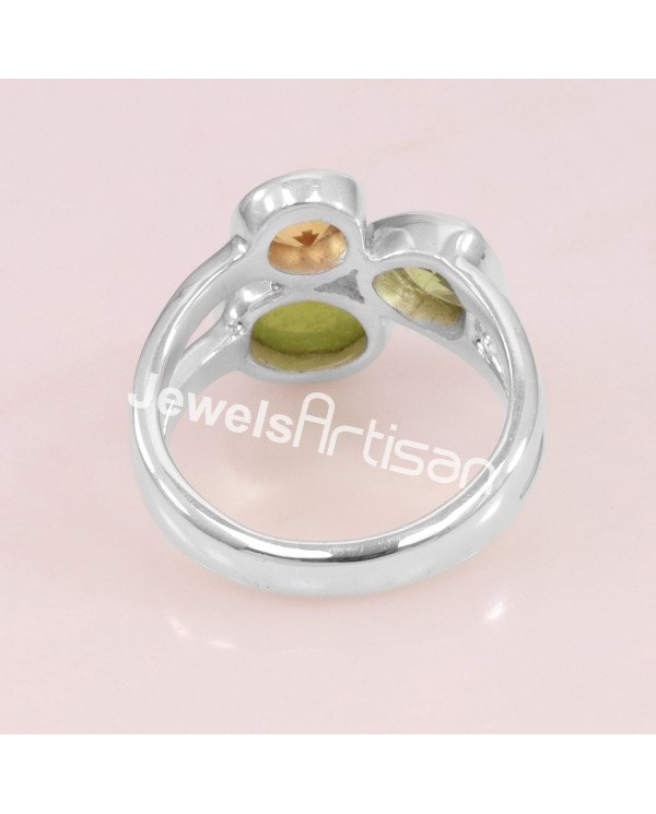Idocrase Peridot Gemstone 925 Sterling Silver Ring