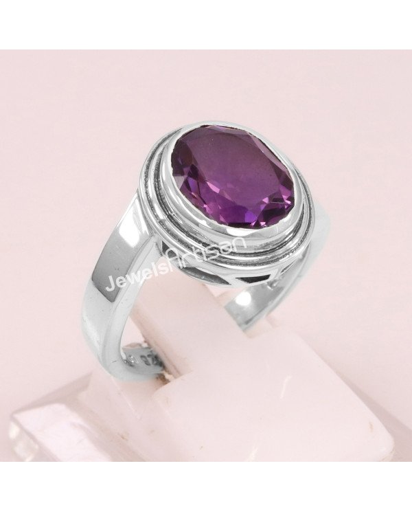 Amethyst Gemstone 925 Sterling Silver Ring