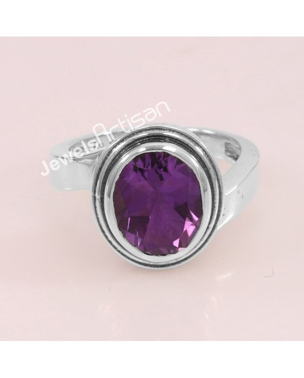 Amethyst Gemstone 925 Sterling Silver Ring