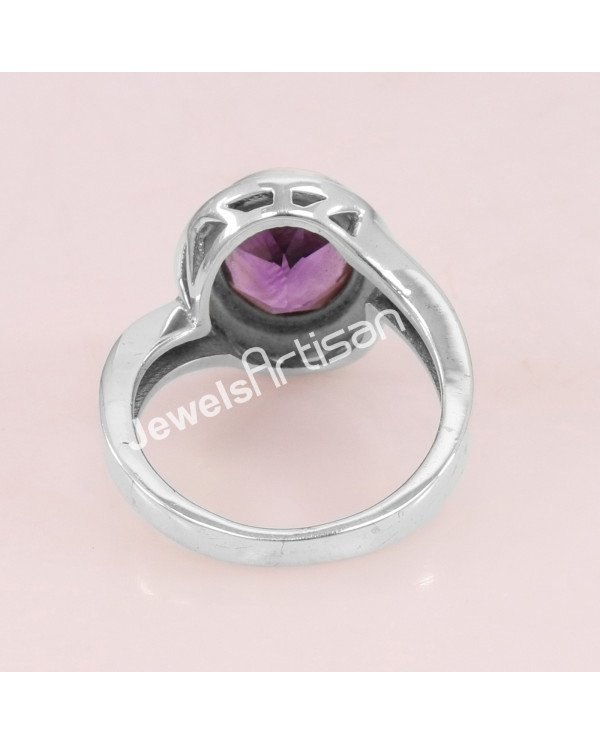 Amethyst Gemstone 925 Sterling Silver Ring
