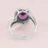 Sterling Silver Purple Amethyst Classic Solitaire Ring