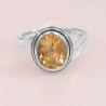 Sterling Silver November Birthstone Citrine Ring