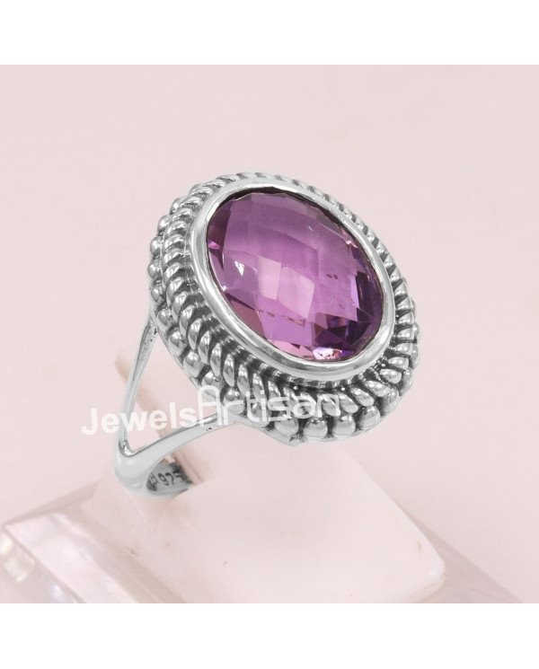 Amethyst 925 Sterling Silver Febuary Birthstone Ring