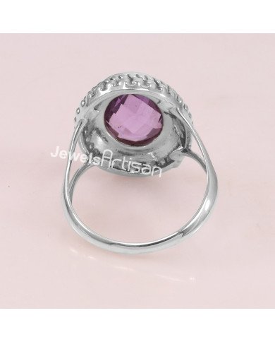 Amethyst 925 Sterling Silver Febuary Birthstone Ring