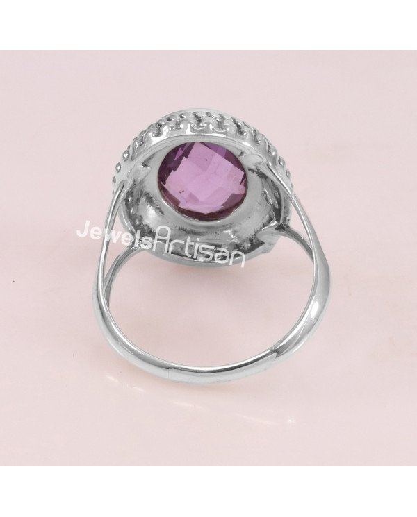 Amethyst 925 Sterling Silver Febuary Birthstone Ring