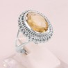 Citrine Ring Solitaire Gemstone Ring 925 Sterling Silver Ring