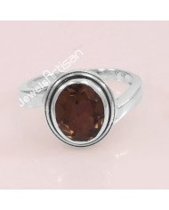 Smoky Quartz Ring 925 Sterling Silver Ring Engagement Ring