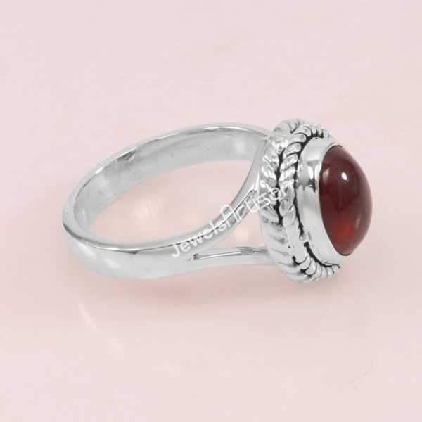 Hessonite Garnet Ring 925 Sterling Silver Ring Engagement Ring