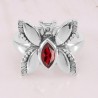 Garnet 925 Sterling Silver Butterfly Ring