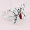 Garnet 925 Sterling Silver Butterfly Ring