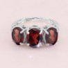 Garnet 925 Sterling Silver Ring January Birthstone Ring