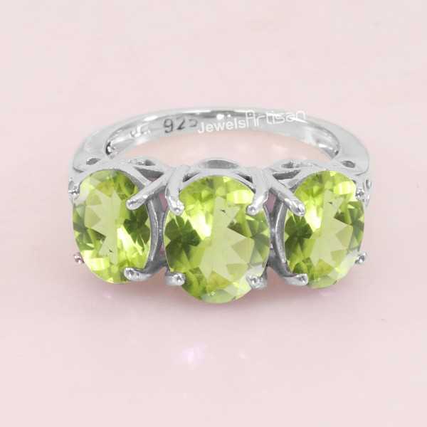 Peridot Gemstone 925 Sterling Silver Ring