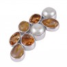 Citrine Pendant Rutilated Quartz Pendant 925 Silver Pendant